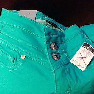 Teal junior jeans